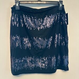 NWT Tart Black Sequin Mini Skirt -Large